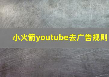 小火箭youtube去广告规则