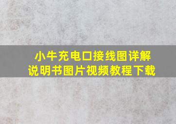 小牛充电口接线图详解说明书图片视频教程下载