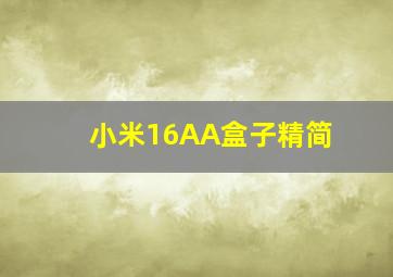 小米16AA盒子精简