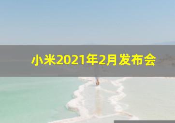 小米2021年2月发布会