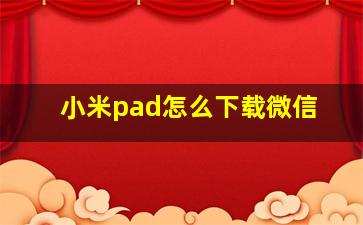 小米pad怎么下载微信