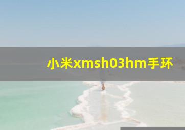 小米xmsh03hm手环