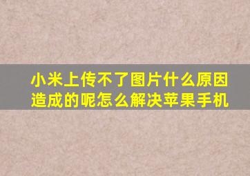 小米上传不了图片什么原因造成的呢怎么解决苹果手机