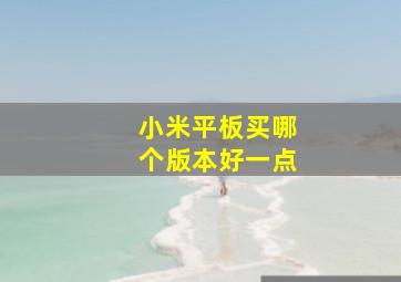 小米平板买哪个版本好一点