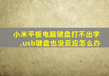 小米平板电脑键盘打不出字,usb键盘也没反应怎么办