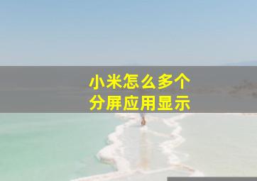 小米怎么多个分屏应用显示