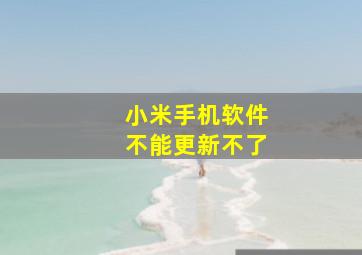 小米手机软件不能更新不了