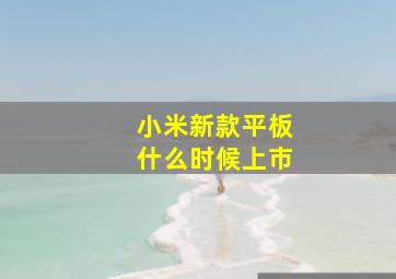 小米新款平板什么时候上市