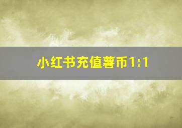 小红书充值薯币1:1