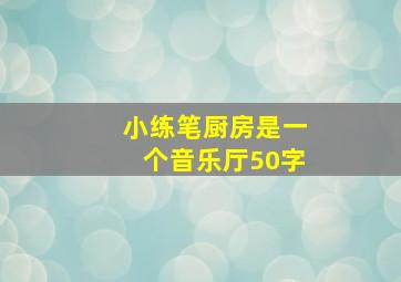 小练笔厨房是一个音乐厅50字