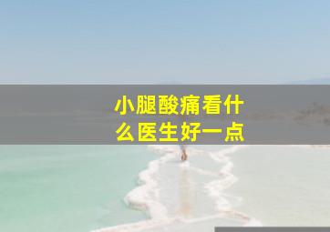 小腿酸痛看什么医生好一点