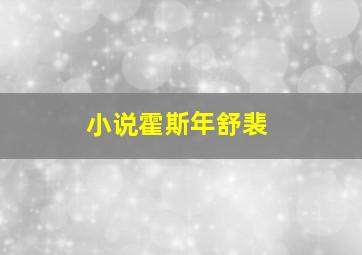 小说霍斯年舒裴