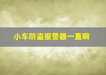 小车防盗报警器一直响