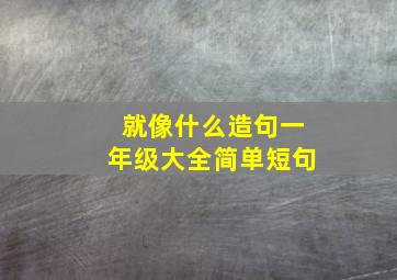 就像什么造句一年级大全简单短句