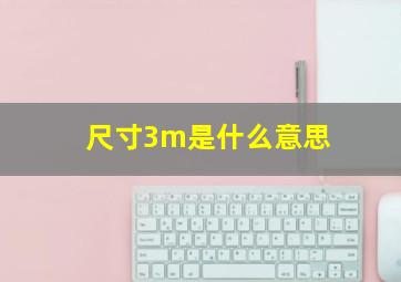 尺寸3m是什么意思