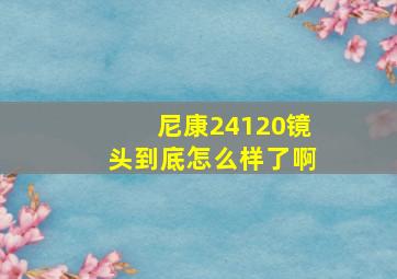 尼康24120镜头到底怎么样了啊