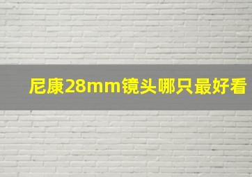 尼康28mm镜头哪只最好看