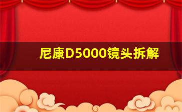 尼康D5000镜头拆解