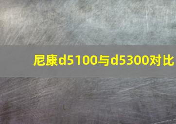 尼康d5100与d5300对比