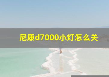 尼康d7000小灯怎么关