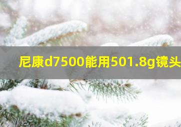 尼康d7500能用501.8g镜头吗