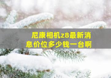 尼康相机z8最新消息价位多少钱一台啊