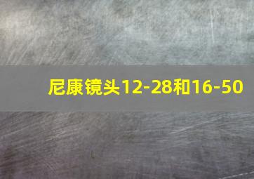 尼康镜头12-28和16-50