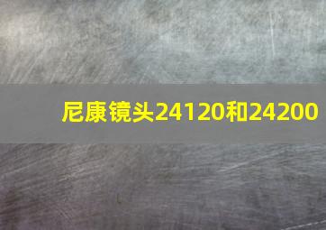 尼康镜头24120和24200