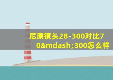 尼康镜头28-300对比70—300怎么样