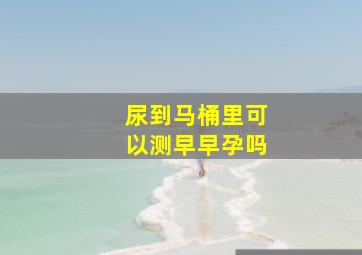 尿到马桶里可以测早早孕吗