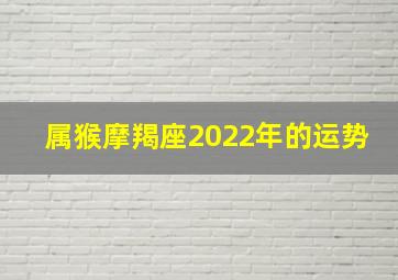 属猴摩羯座2022年的运势