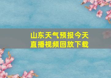 山东天气预报今天直播视频回放下载