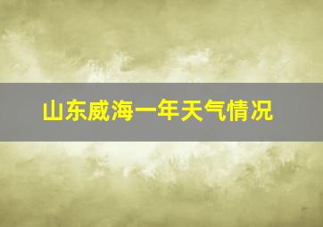 山东威海一年天气情况