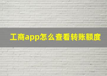 工商app怎么查看转账额度