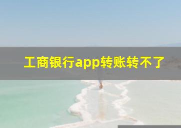 工商银行app转账转不了