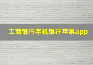 工商银行手机银行苹果app