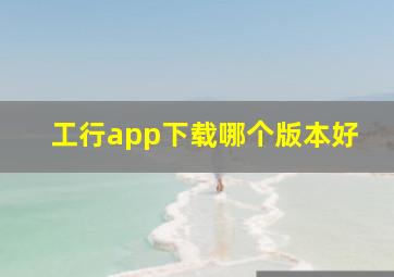 工行app下载哪个版本好