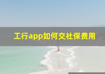 工行app如何交社保费用