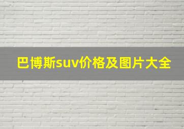 巴博斯suv价格及图片大全