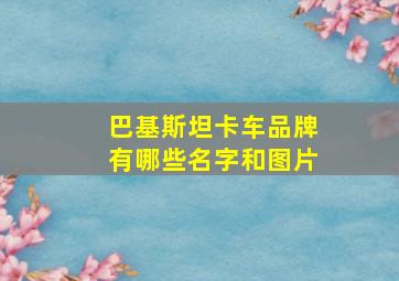 巴基斯坦卡车品牌有哪些名字和图片