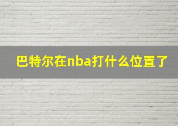 巴特尔在nba打什么位置了