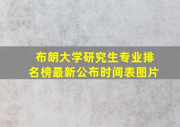 布朗大学研究生专业排名榜最新公布时间表图片