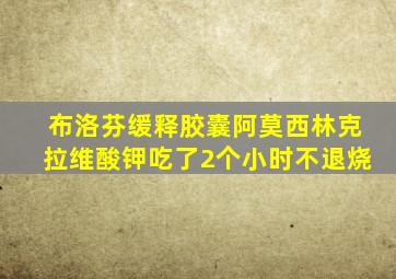 布洛芬缓释胶囊阿莫西林克拉维酸钾吃了2个小时不退烧