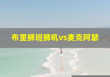 布里狮班狮吼vs麦克阿瑟