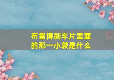 布雷博刹车片里面的那一小袋是什么