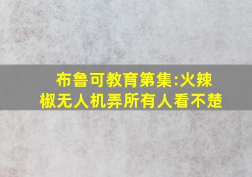 布鲁可教育第集:火辣椒无人机弄所有人看不楚