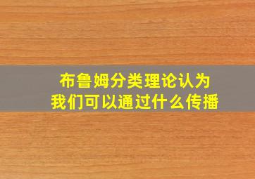 布鲁姆分类理论认为我们可以通过什么传播