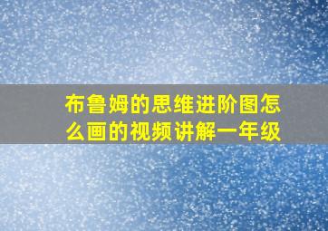 布鲁姆的思维进阶图怎么画的视频讲解一年级