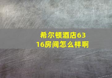 希尔顿酒店6316房间怎么样啊