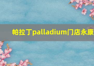 帕拉丁palladium门店永康